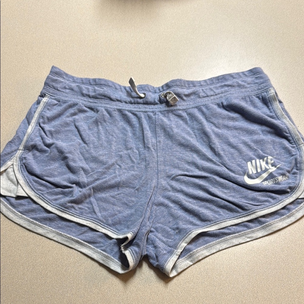 Nike Women's Heathered Blue Athletic Shorts